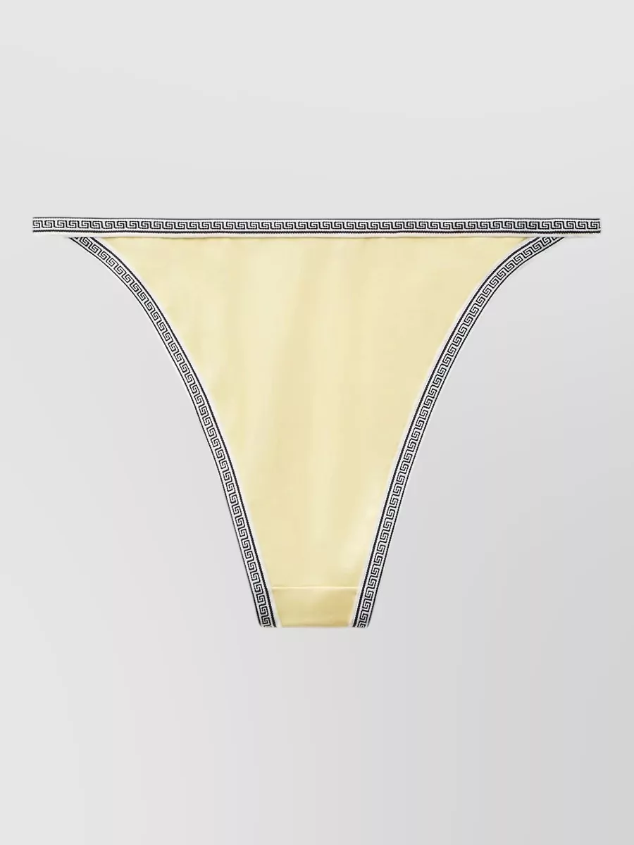 Versace logo-embroidered bikini briefs