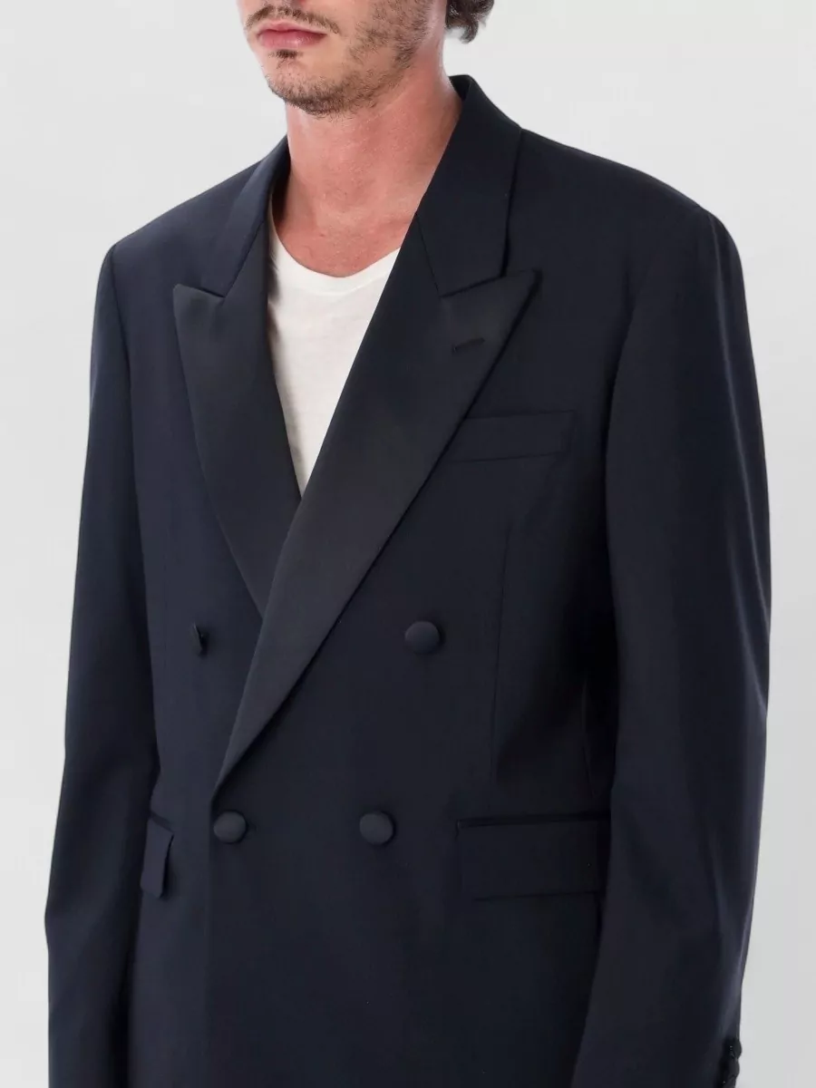 Lardini Virgin Wool Double-Breasted Tuxedo Suit