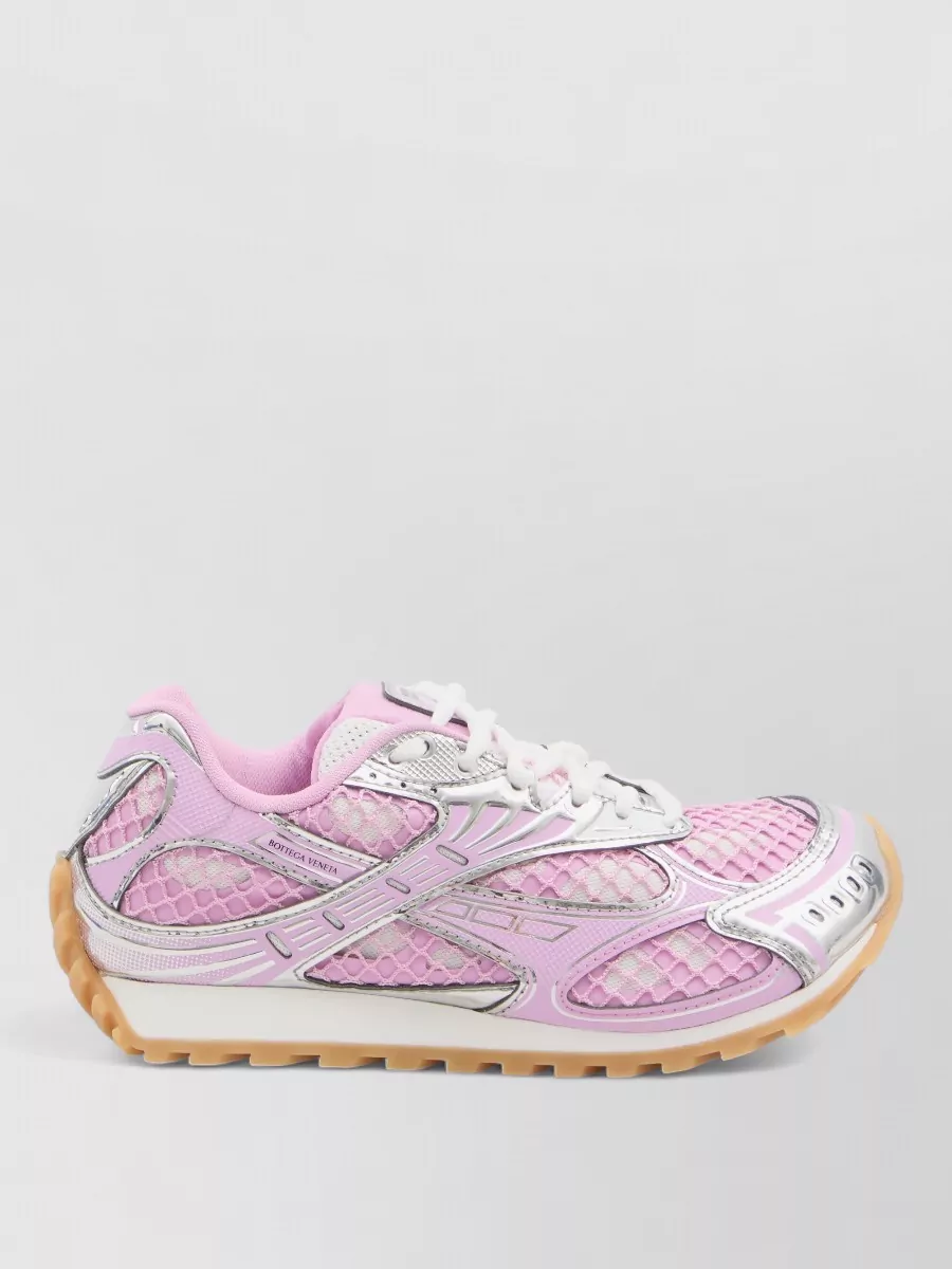 Bottega Veneta Orbit Mesh Technical Fabric Lace Up Sneakers