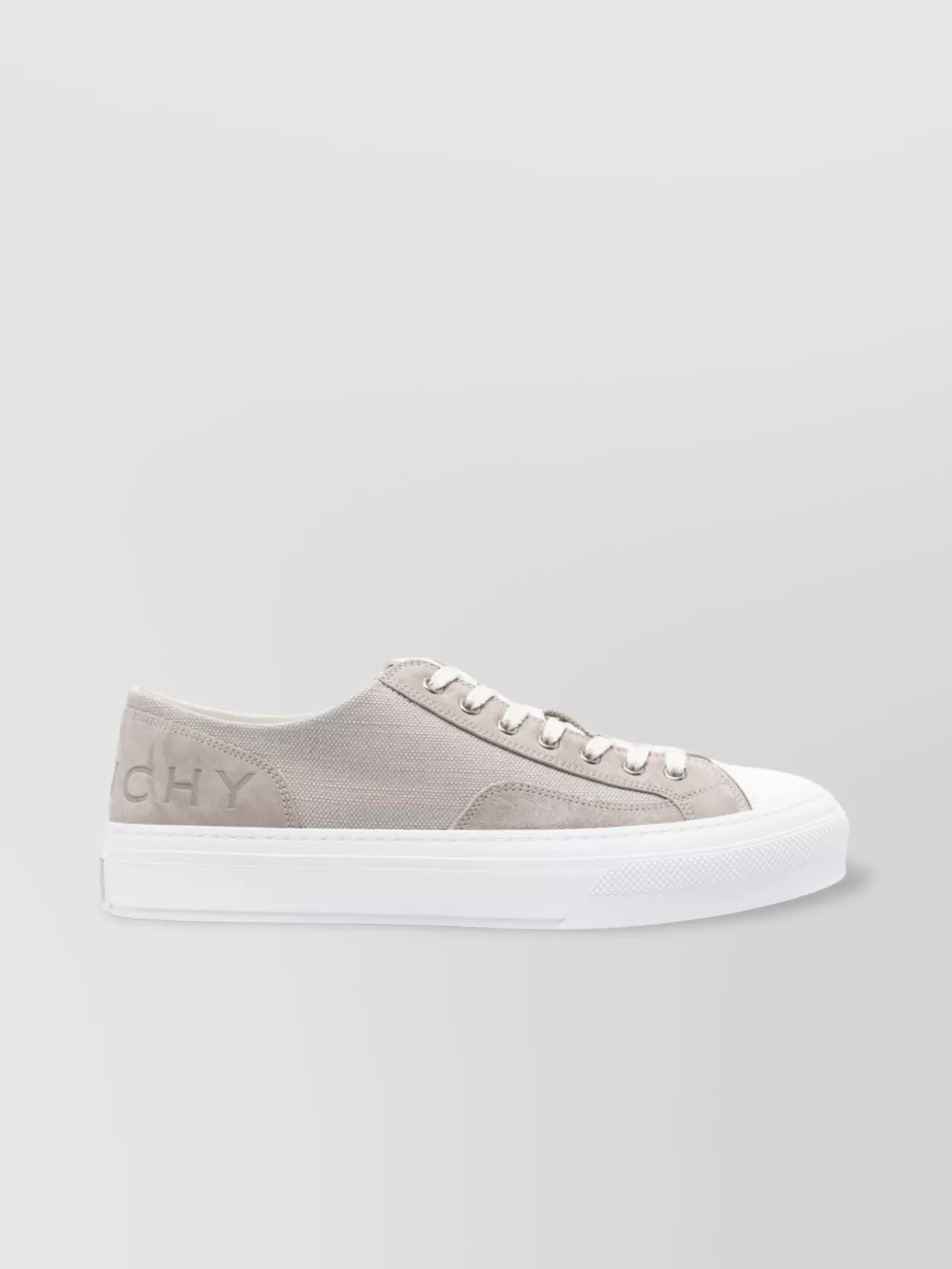 GIVENCHY CANVAS AND SUEDE LOW TOP SNEAKERS