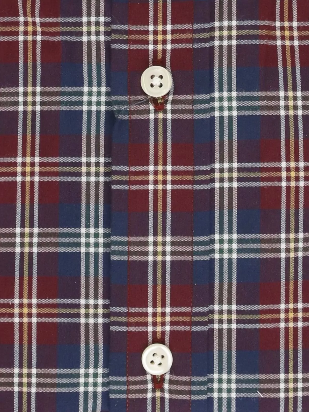 Ralph Lauren Tartan Pattern Cotton Shirt Pocket