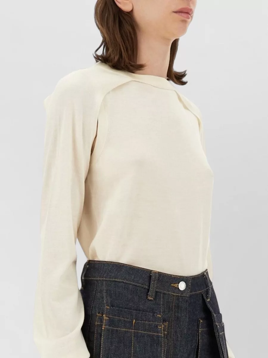 Helmut Lang Wool Silk Jersey Blouse
