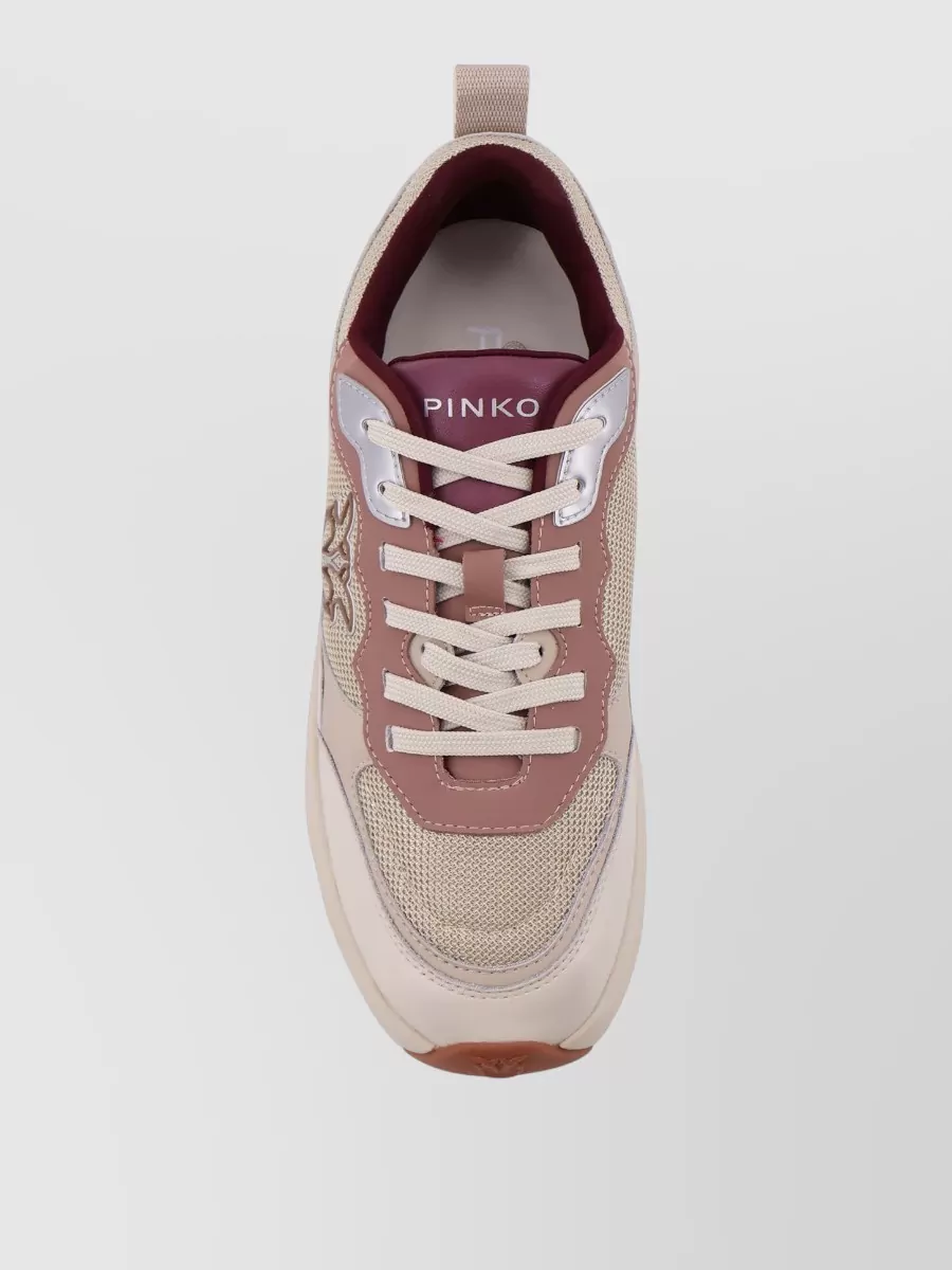 Pinko Low Sneakers Chunky Sole Pull Tab Mesh
