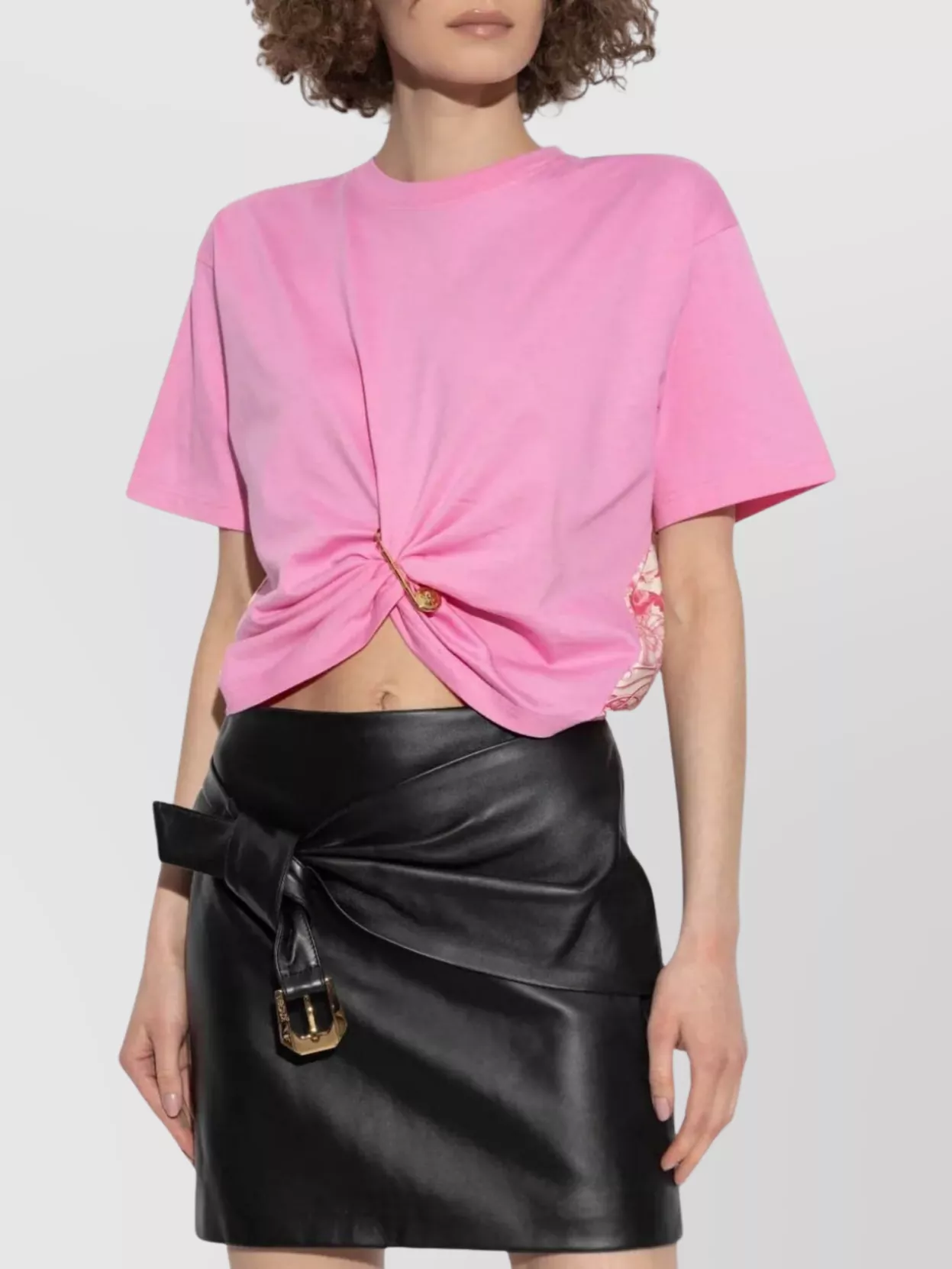 Versace Baroque Knot Cropped T-Shirt