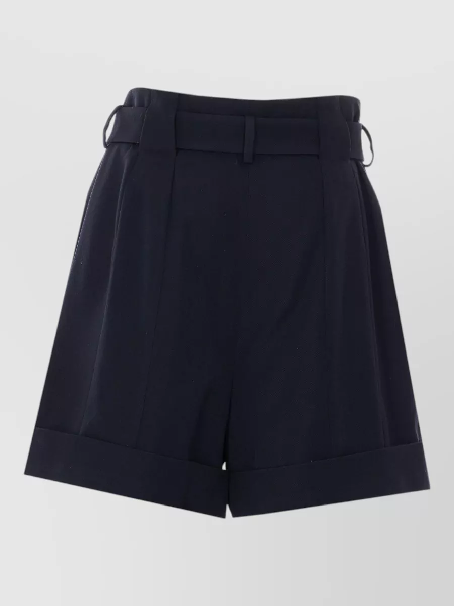 Balmain Belted Wool Tailored Shorts