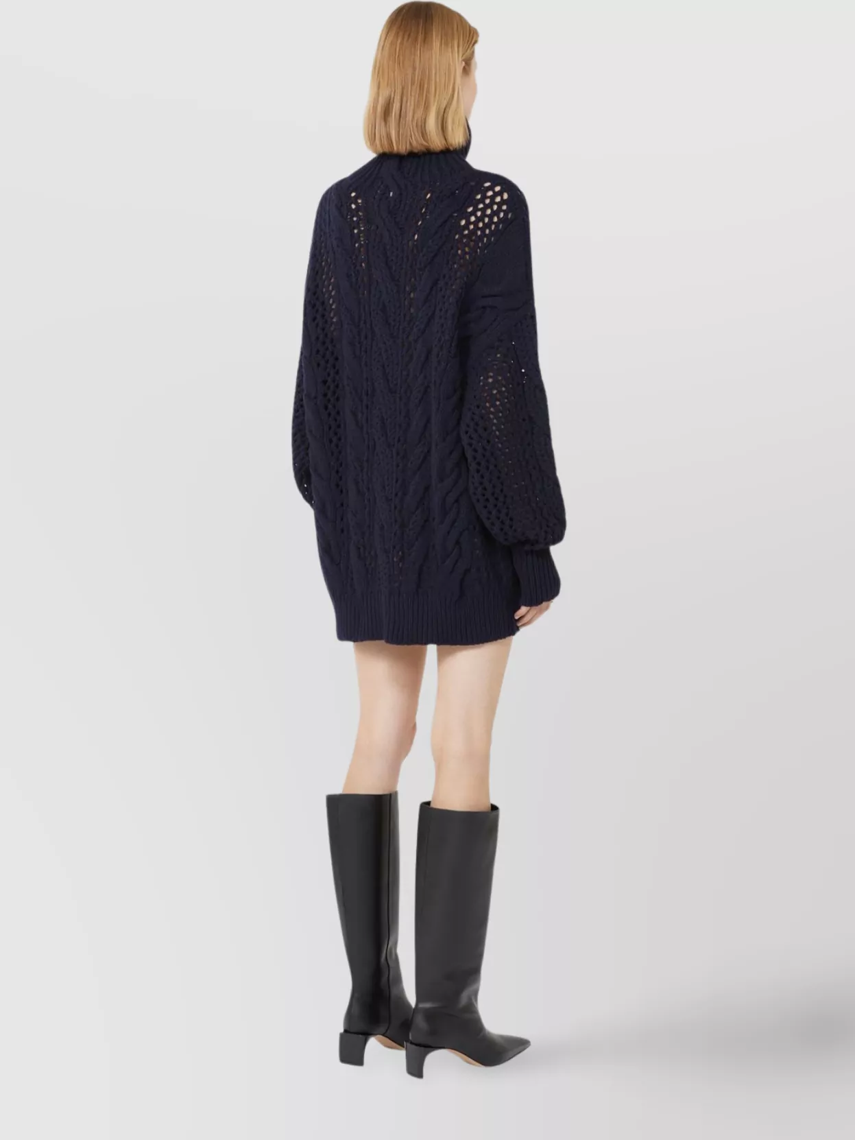 Sportmax Chunky Knit Sweater High Neck Design
