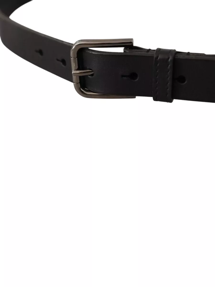 Dolce&Gabbana Leather Logo Buckle Belt