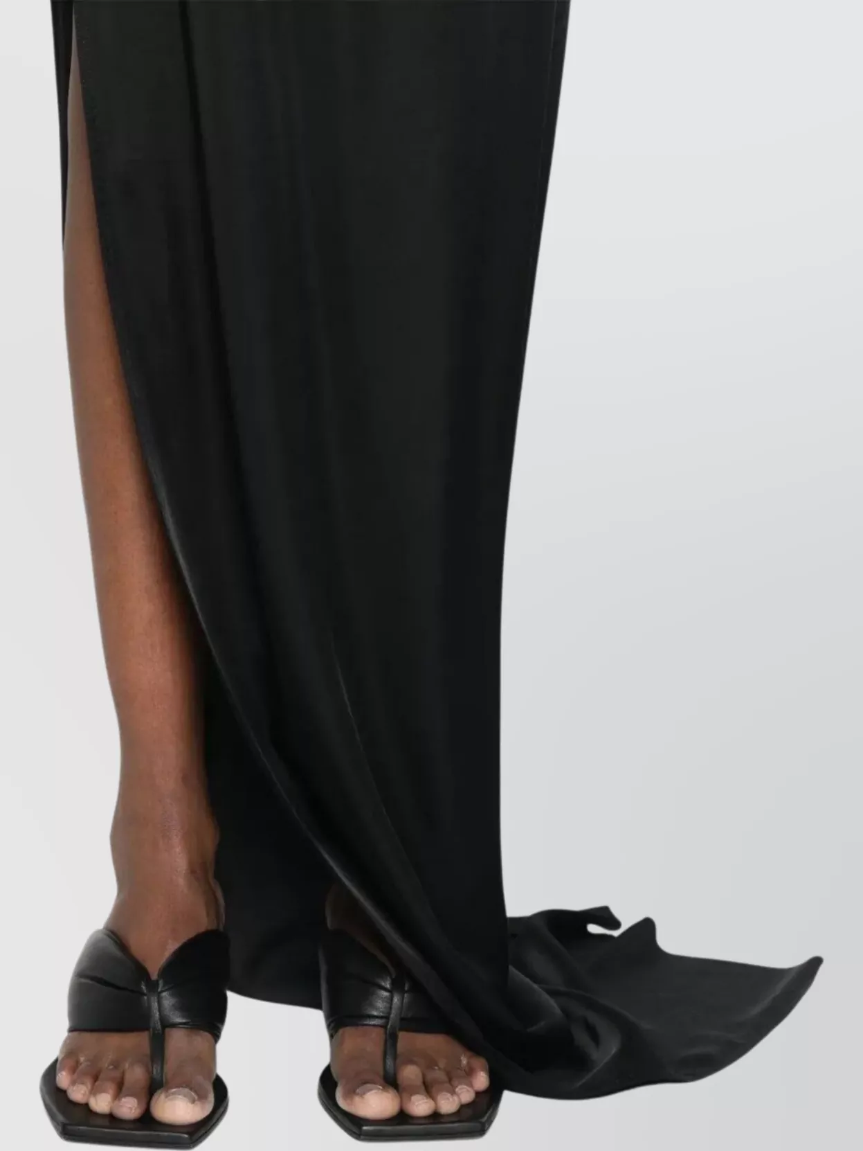 Rick Owens Asymmetric High Waist Long Skirt With Side Slit