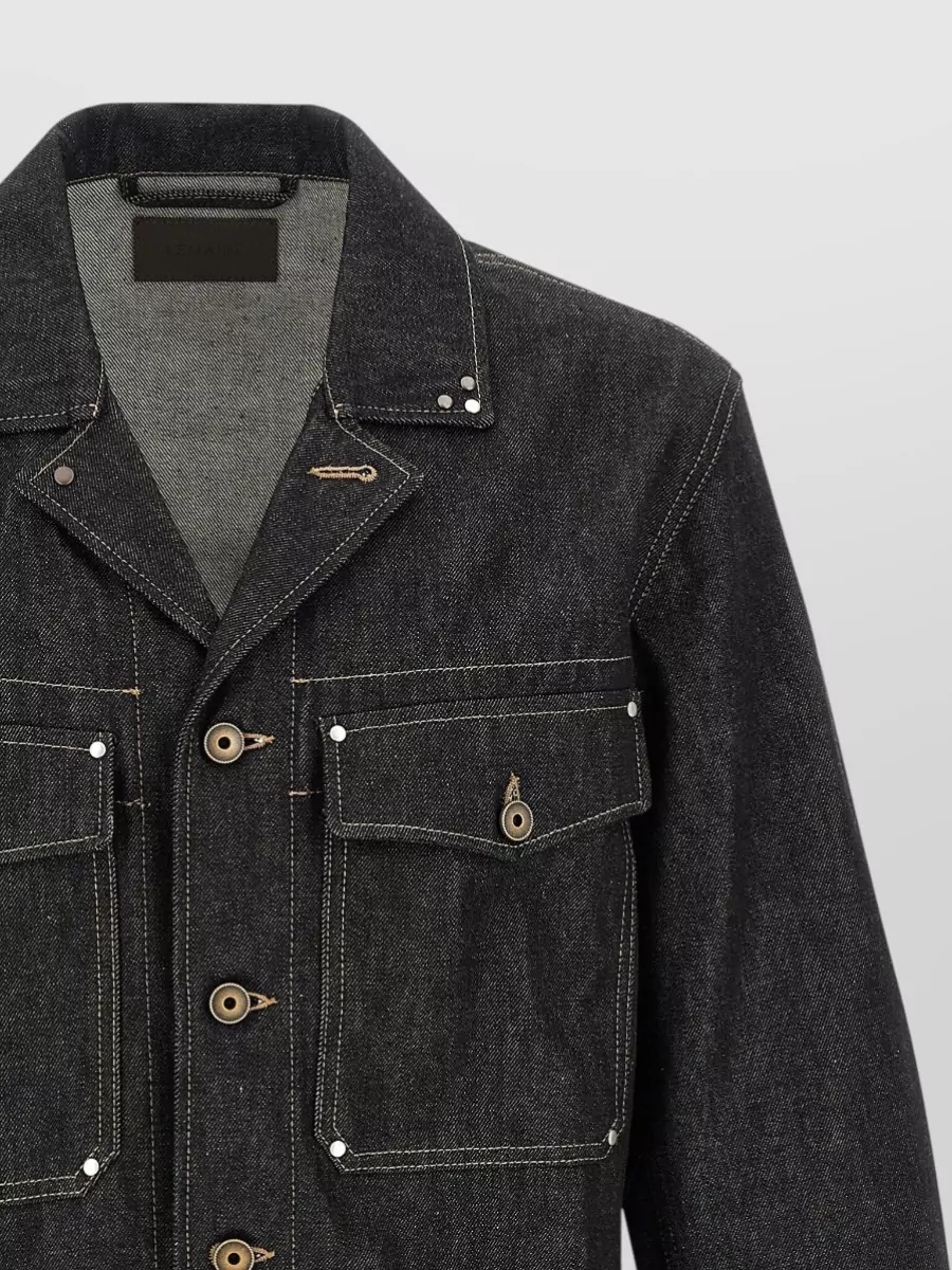 Lemaire Denim Studded Trucker Jacket