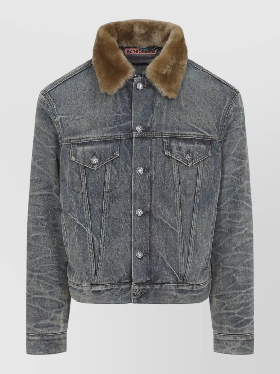 Acne Studios denim single breasted coat