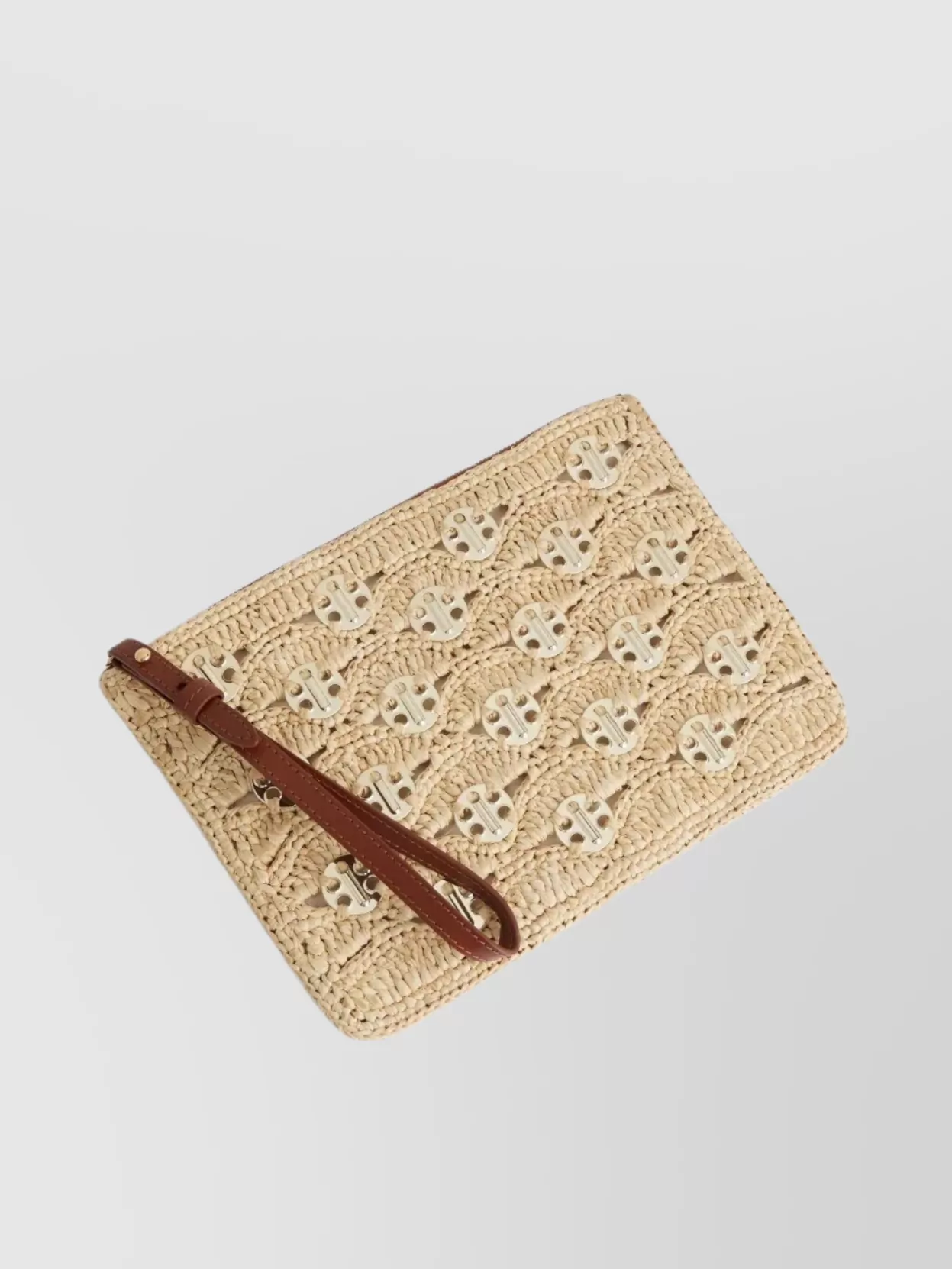Paco Rabanne Woven Disc Detail Clutch Bag