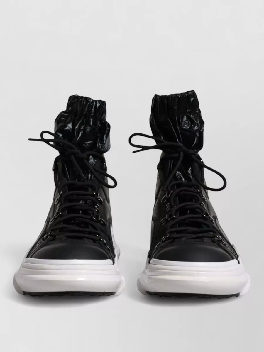 Dolce&Gabbana nylon leather high top sneakers