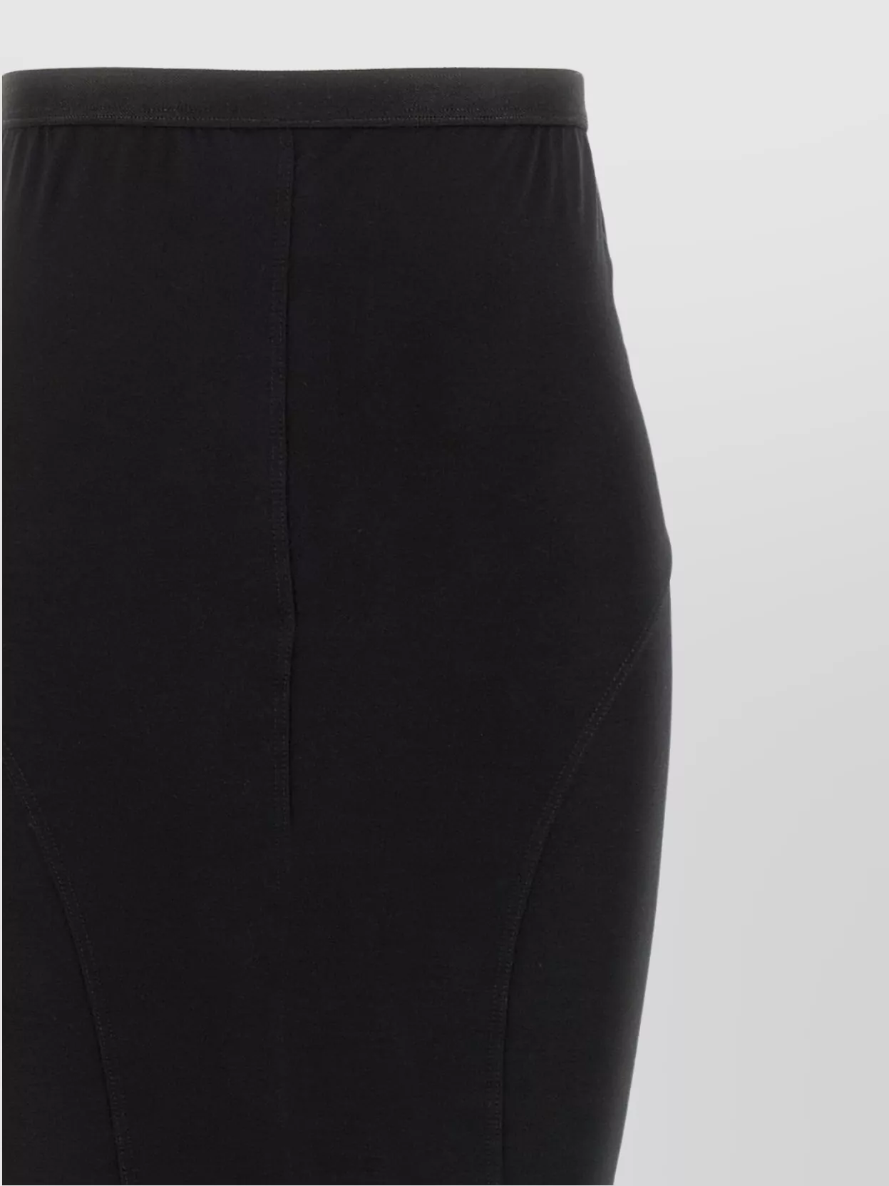 Rick Owens High-waisted Floor-length Skirt With Seam Detailing In Black