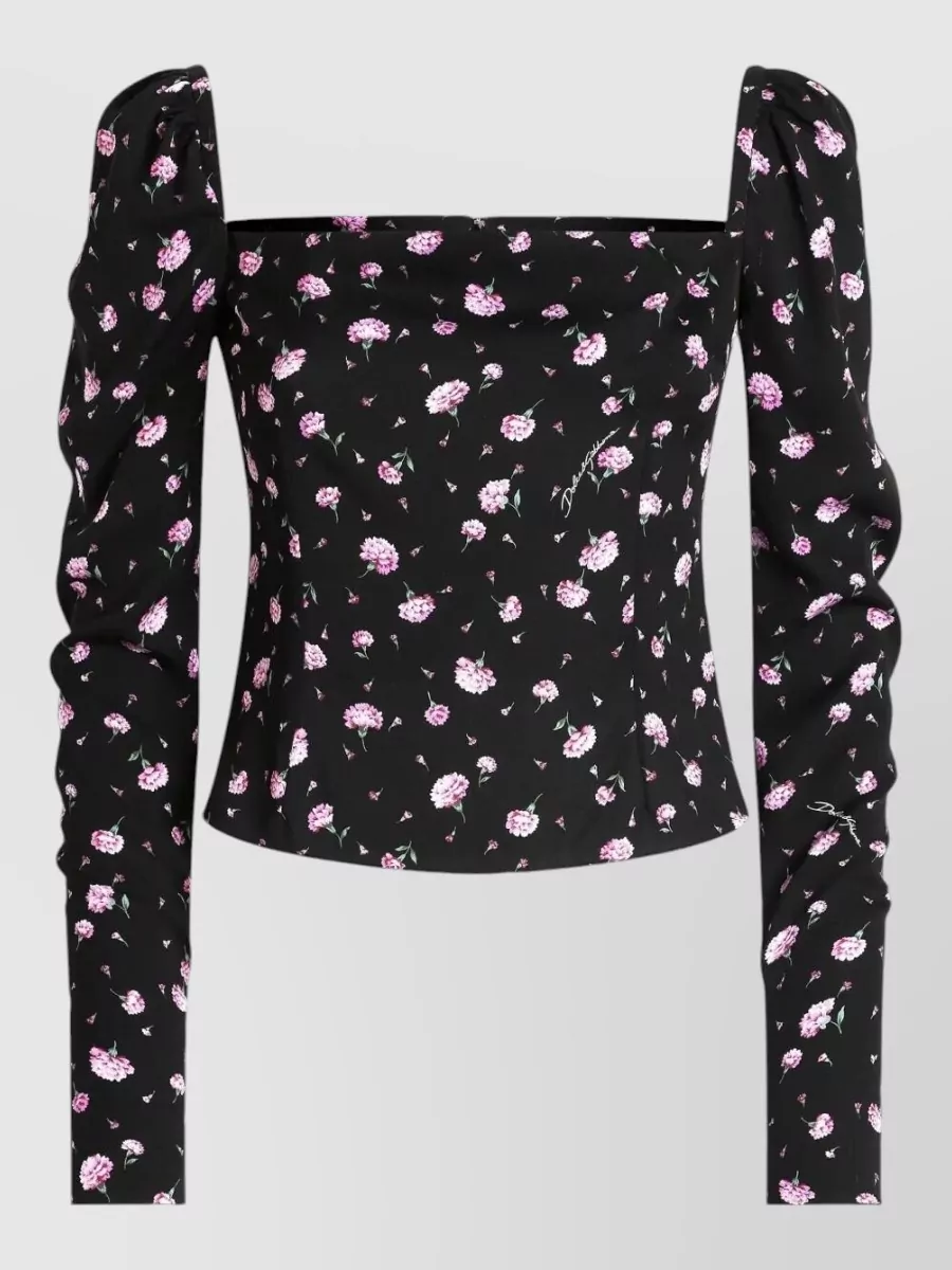 Dolce&Gabbana silk floral-print blouse
