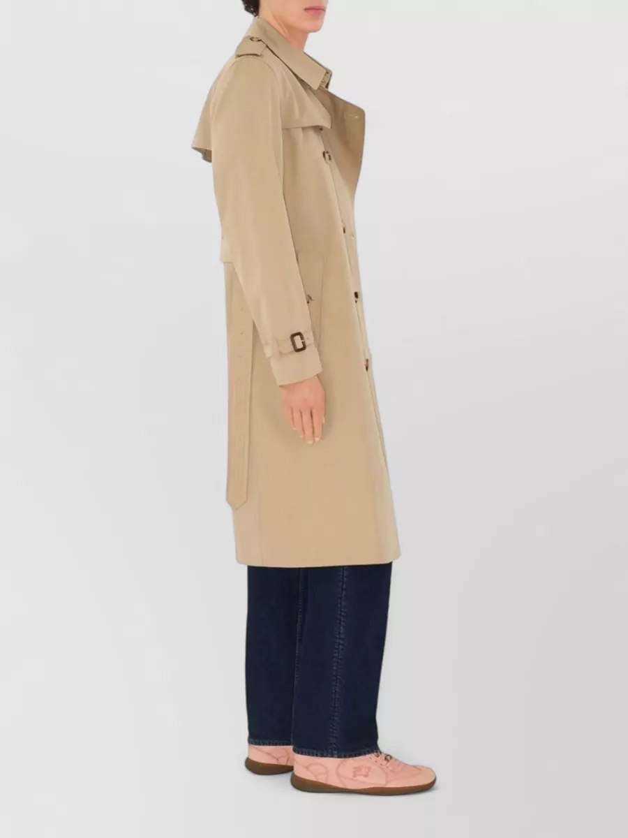 Burberry Cotton Long Single-Breasted Trench Coat