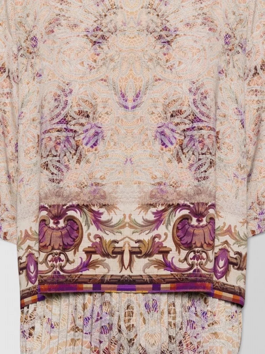 Pierre Louise Mascia Silk Blouse Paisley Pattern Relaxed Fit