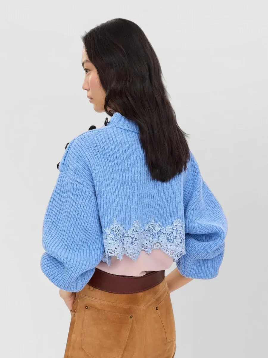 Chloé Wool Cropped Crewneck Jumper