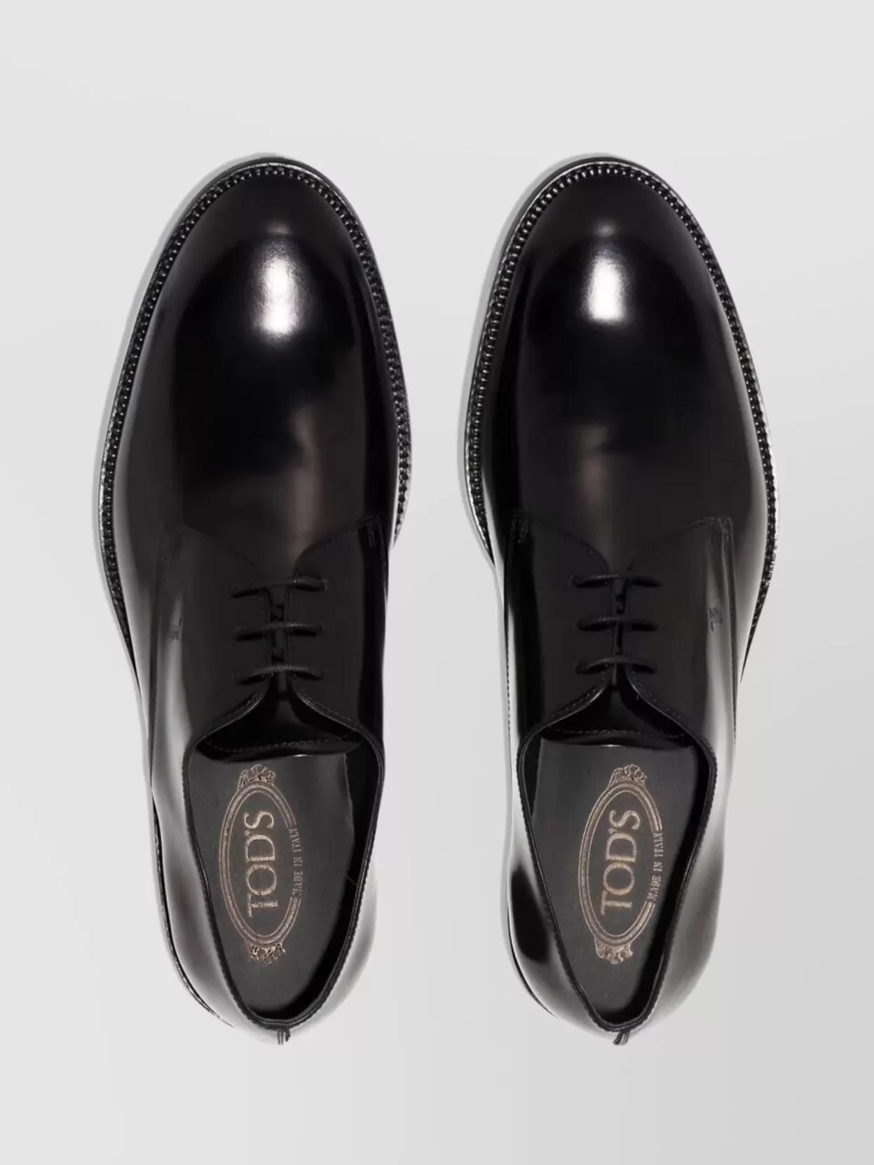 Tod's Polished Leather Sole Derby Shoes