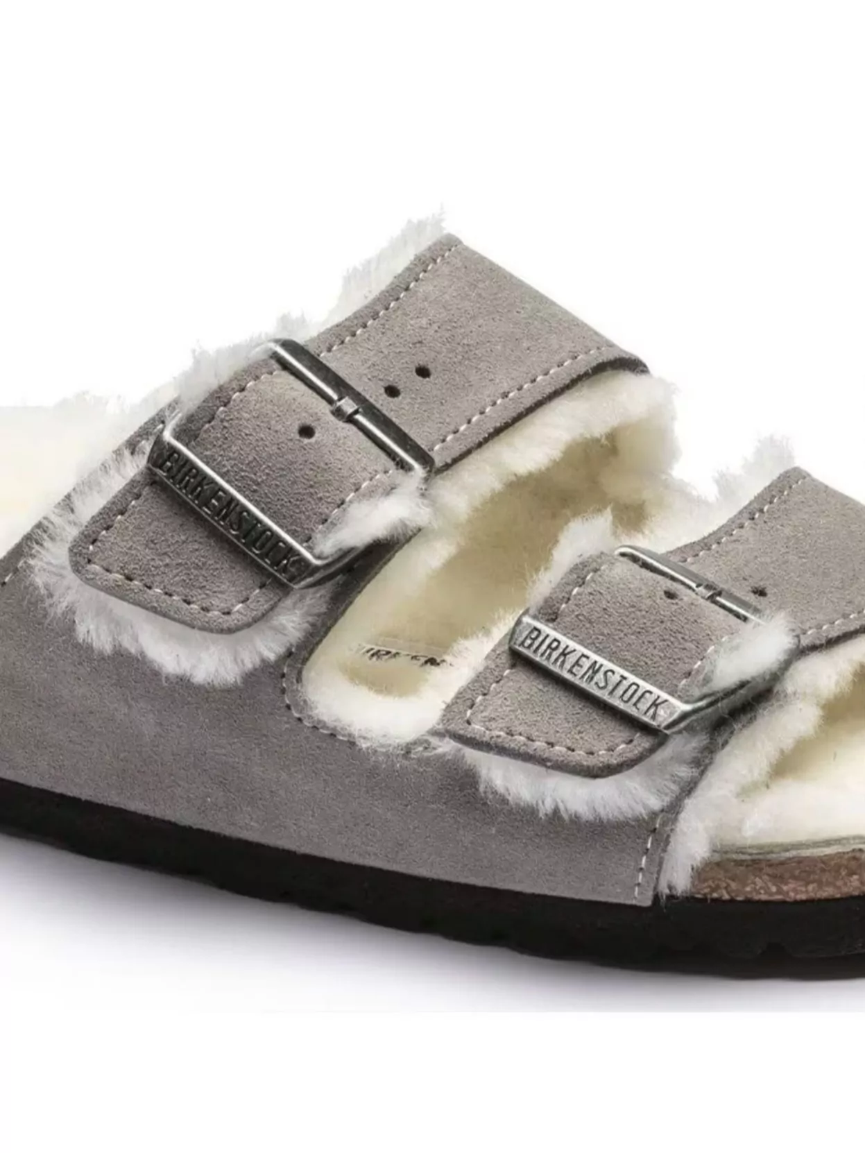 Birkenstock High Quality Suede Sandals With Sheepskin Lining