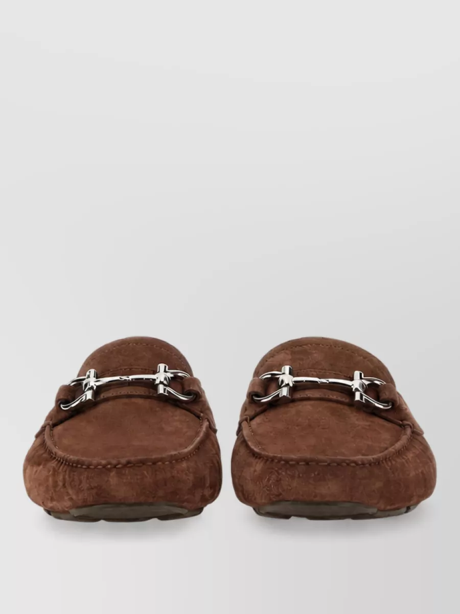 Ferragamo leather boat shoes