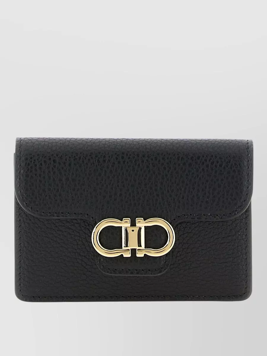 Ferragamo Gancini Leather Keyring And Key Holder