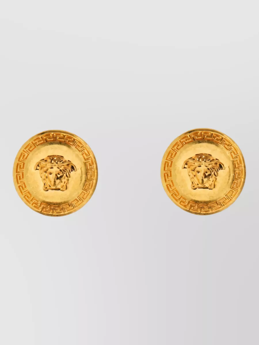Versace brass tribute earrings