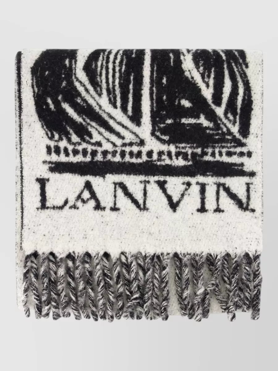 Lanvin wool fluffy scarf