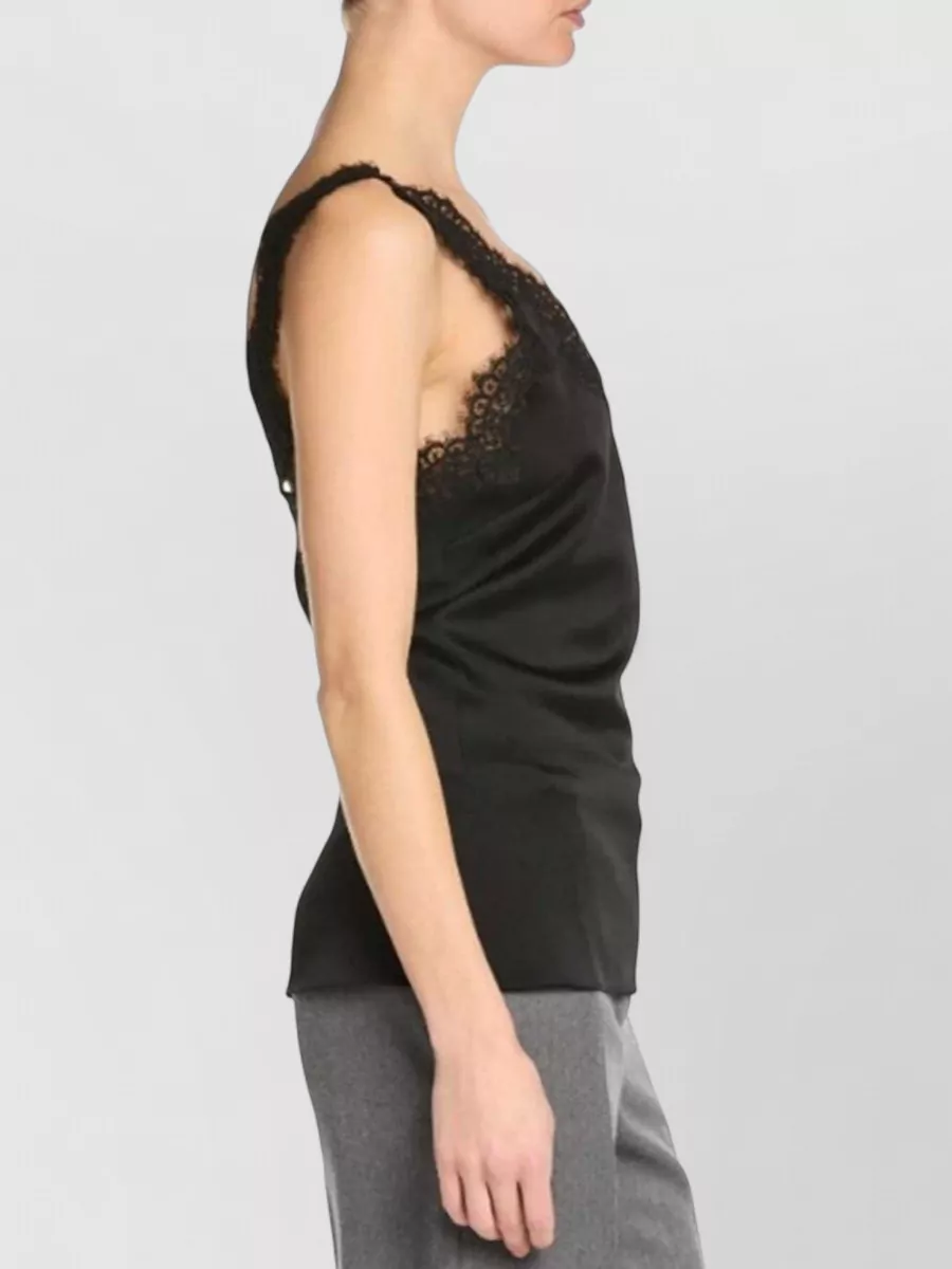 Stella Mccartney Lace-Trimmed V-Neck Sleeveless Camisole
