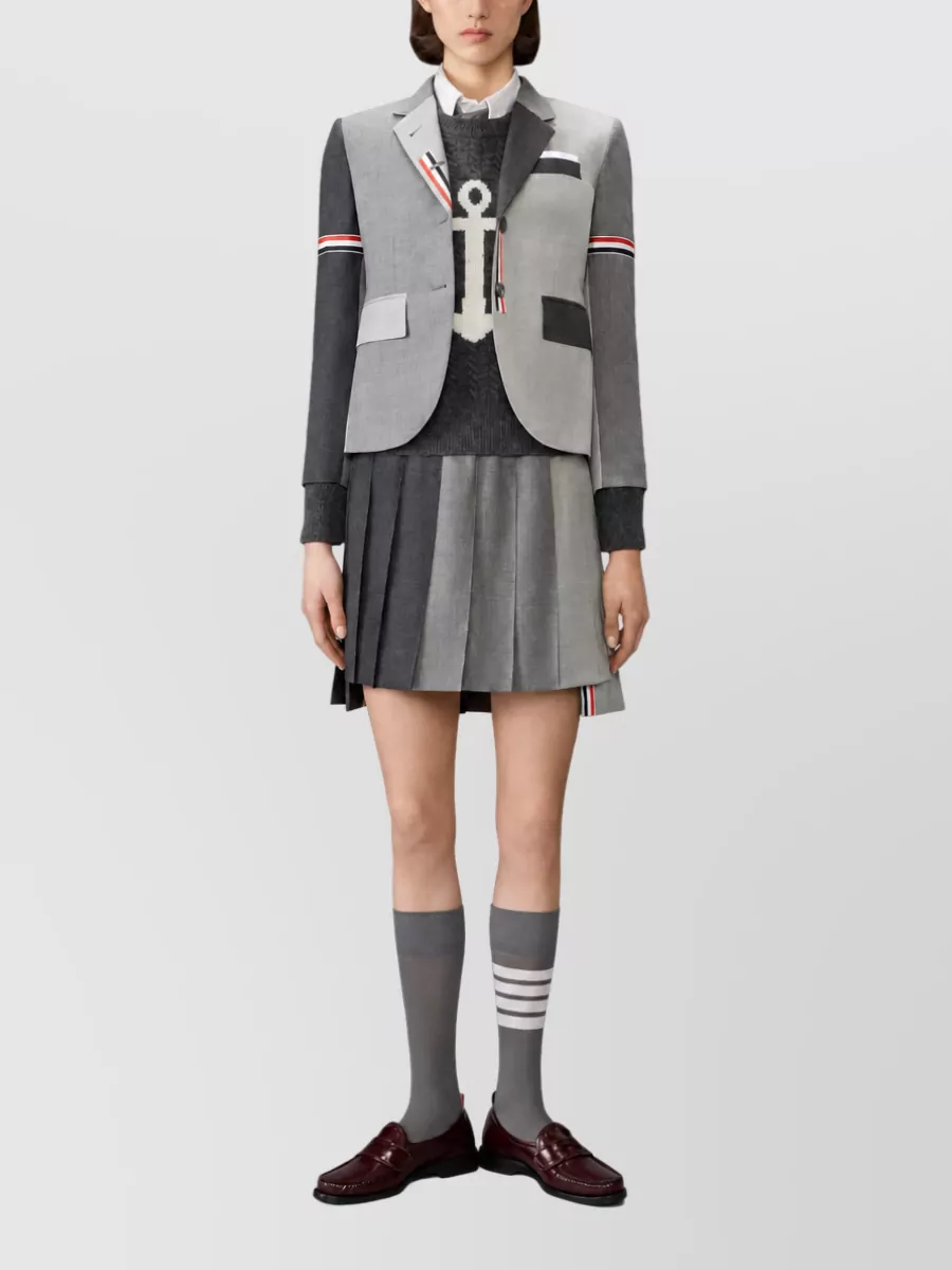 Thom Browne Cable-Knit Intarsia Crew-Neck Wool Jumper