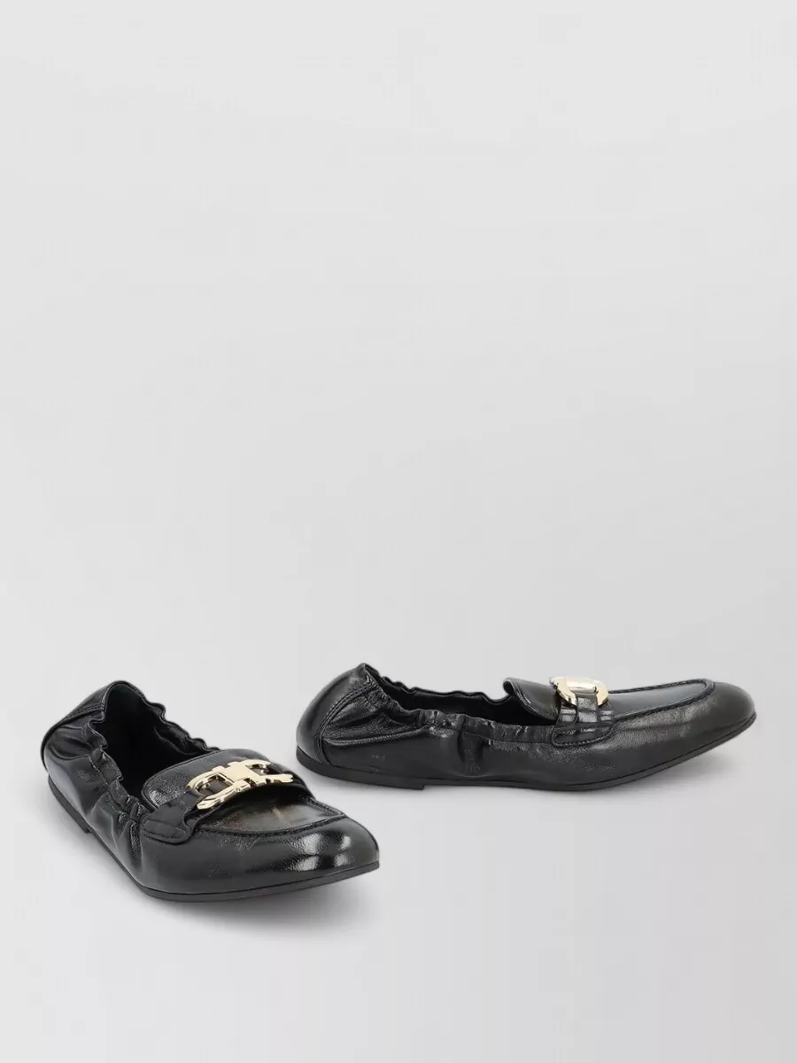 Ferragamo leather ballerina shoes