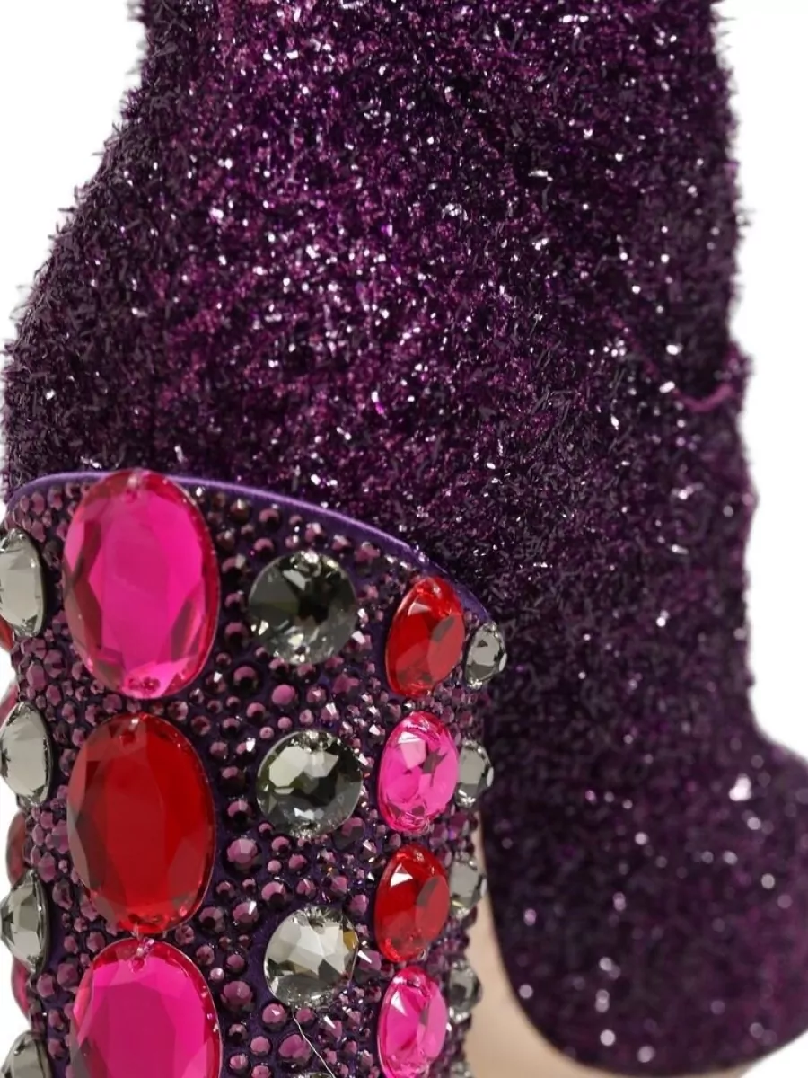 Dolce&Gabbana Crystal-Embellished High Boots