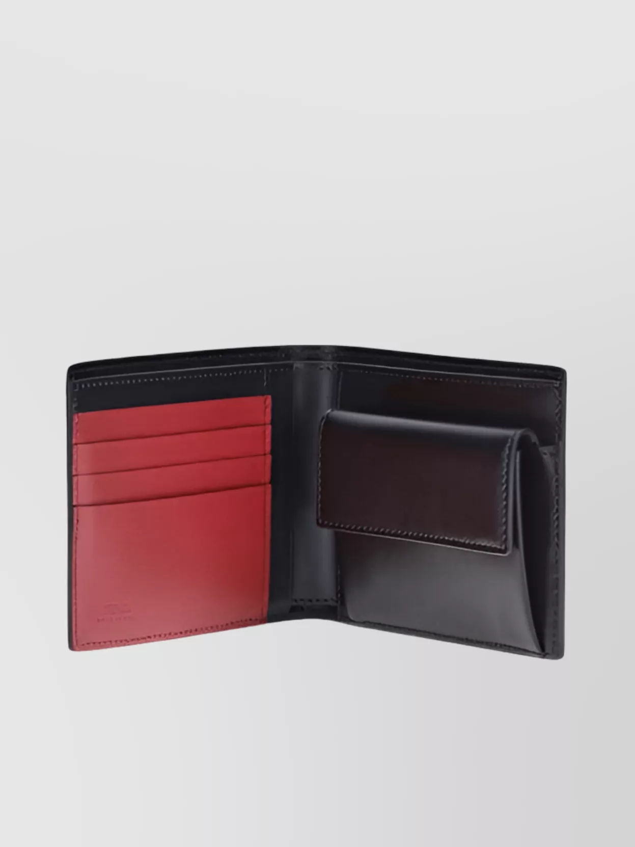 Fendi Leather Folded Wallet Embossed Pattern In Black