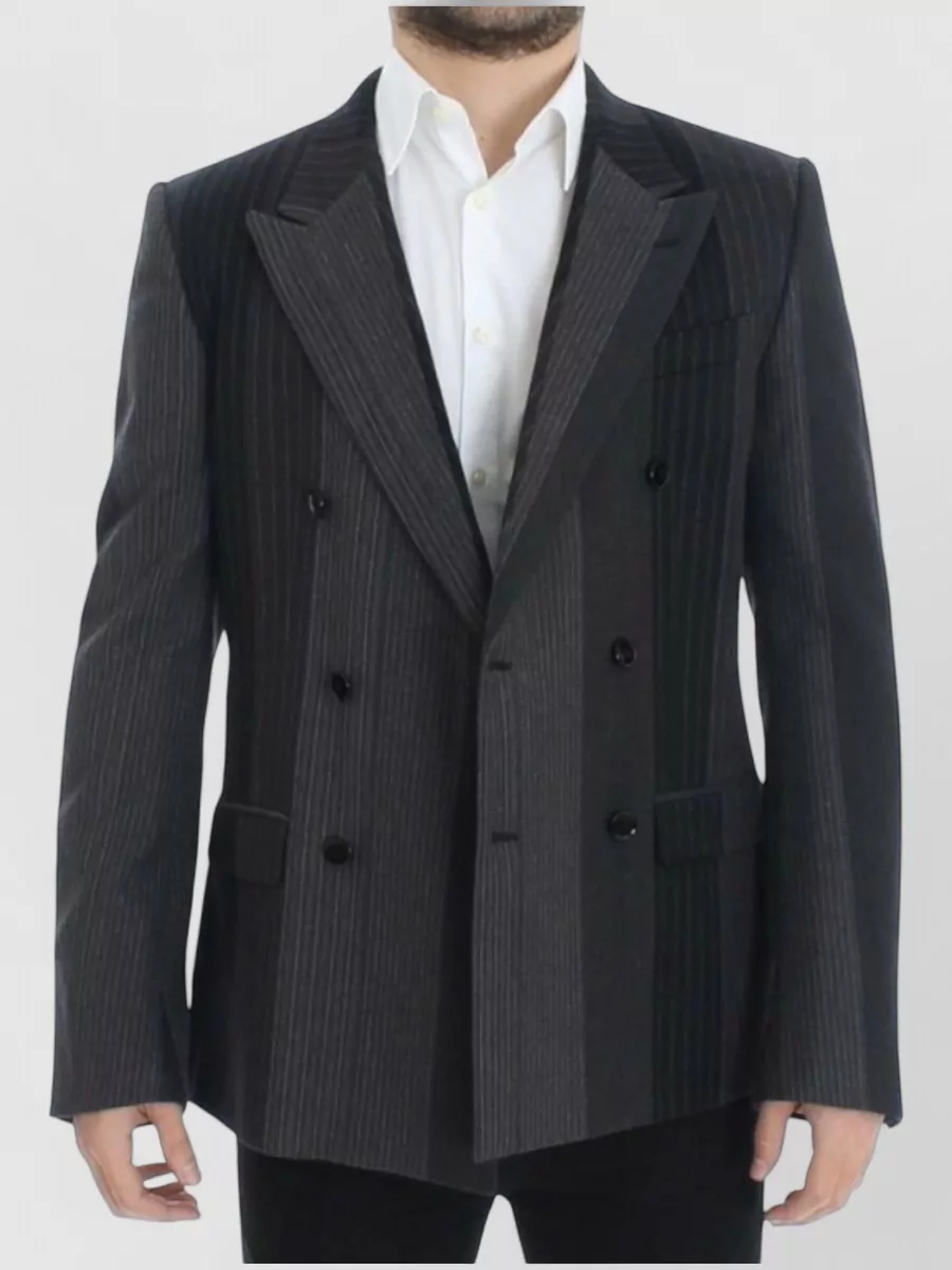 Dolce&Gabbana striped wool double-breasted blazer