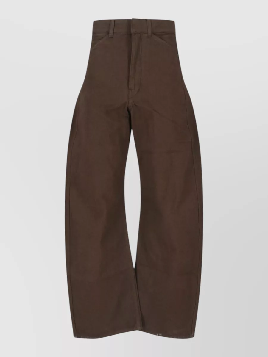 Lemaire Cotton Straight-Leg Wide-Leg Trousers