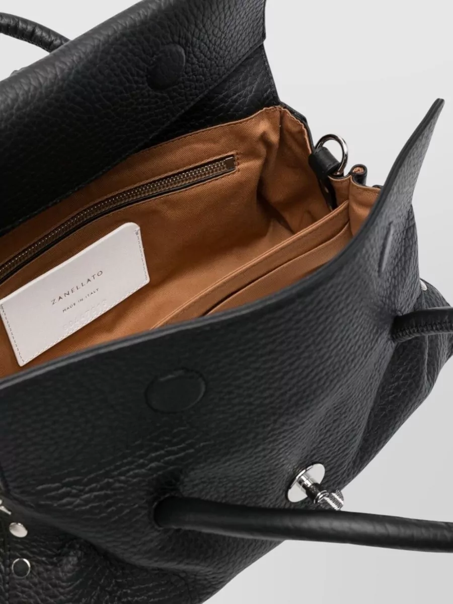 Zanellato Leather Studded Shoulder Bag