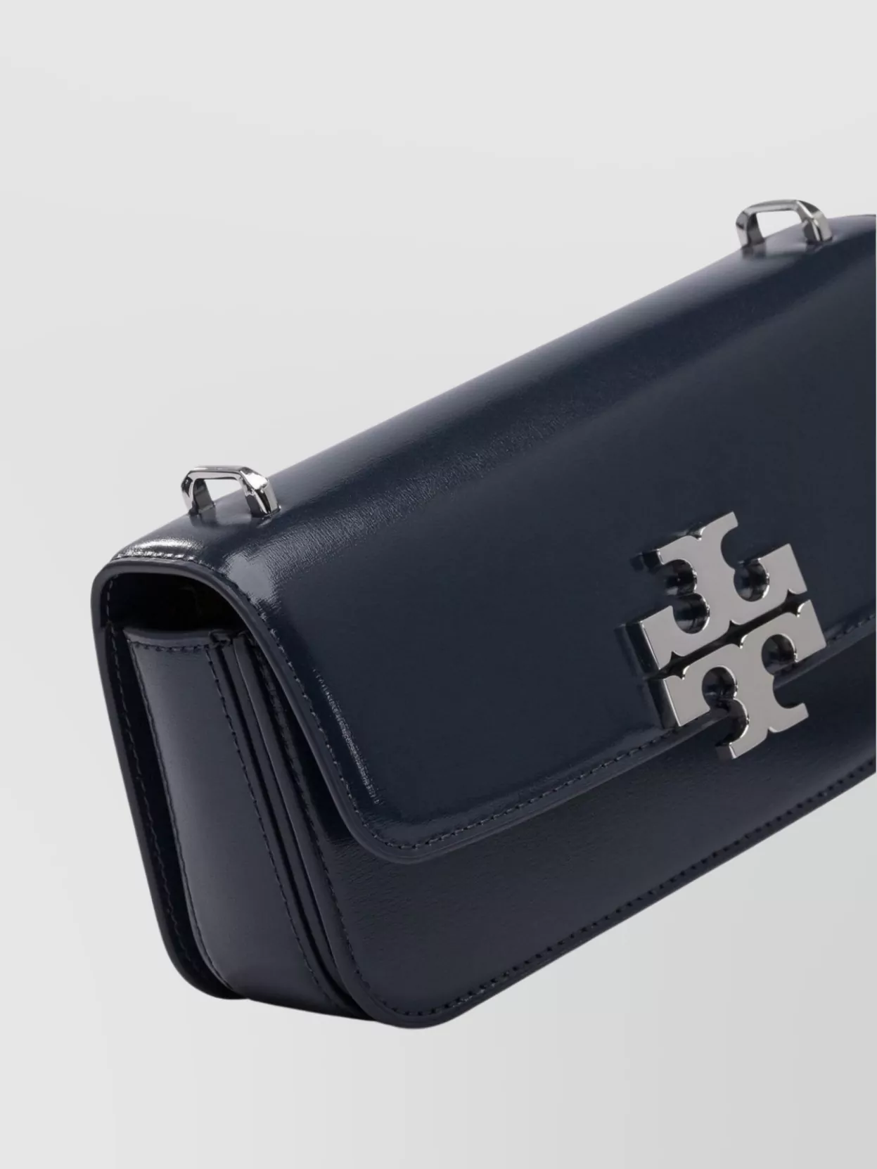 Tory Burch Structured Black Leather Eleanor Shoulder Bag