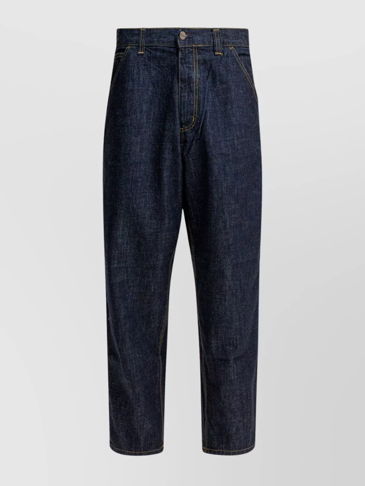 Carhartt Denim Trousers With Contrast Stitching And Pockets
