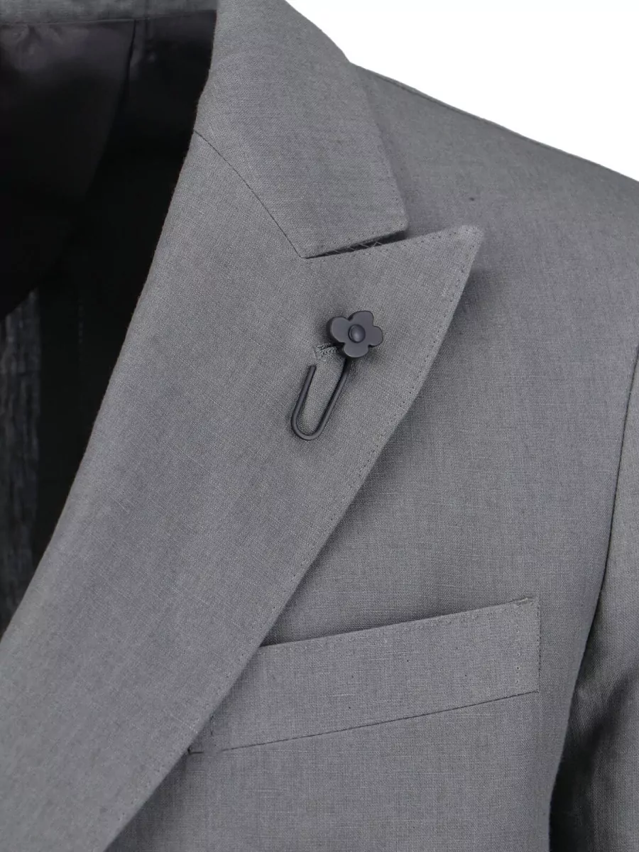 Lardini Tailored Suit Notched Lapels Chest And Side Pockets