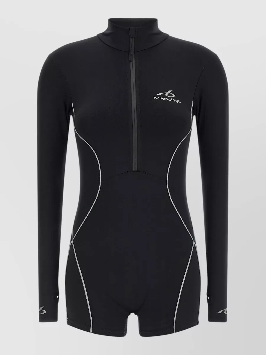 Balenciaga techwear long-sleeve high-neck bodysuit