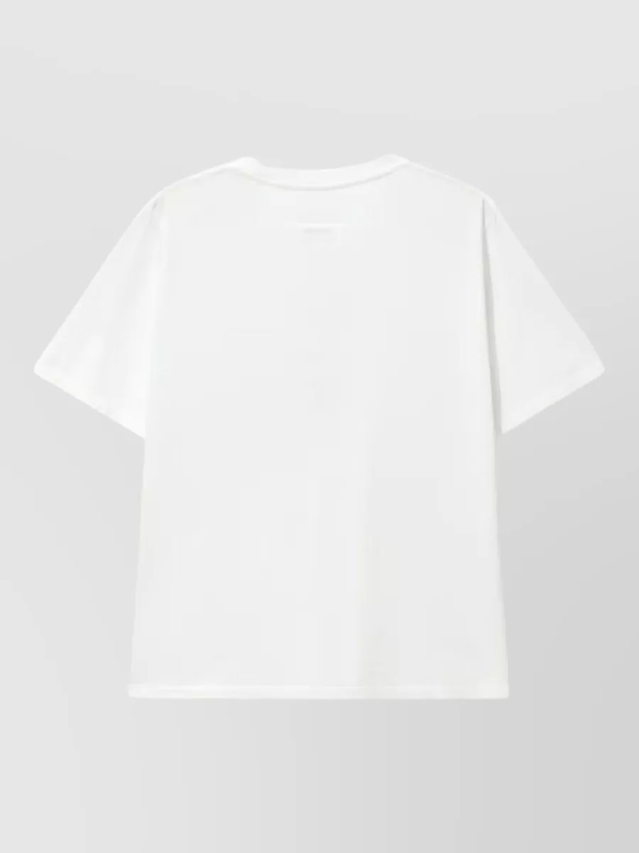 Mm6 Maison Margiela Logo Cotton Crew Neck Short Sleeve T-Shirt
