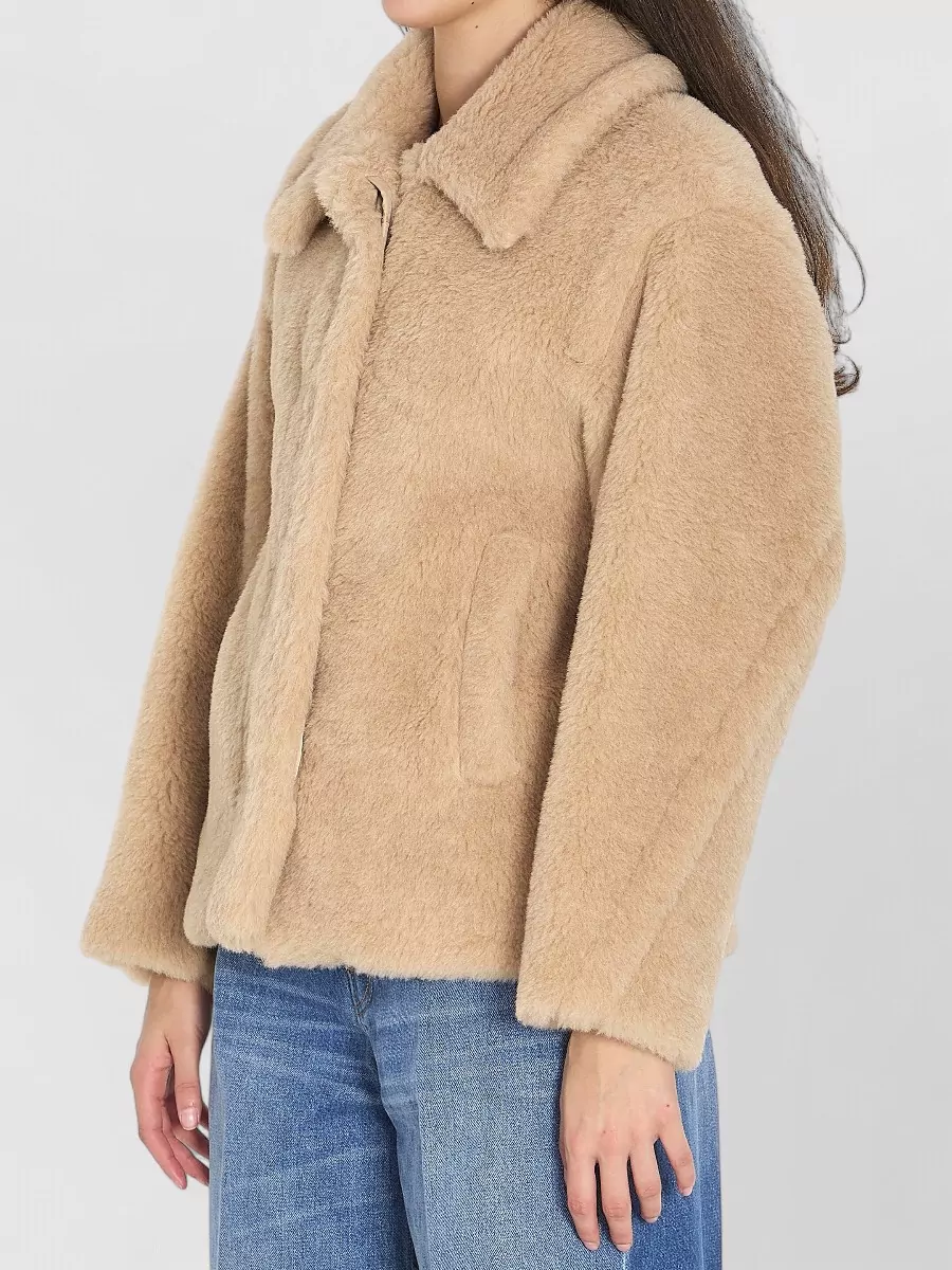 Max Mara Silk Blend Short Single Breasted Coat