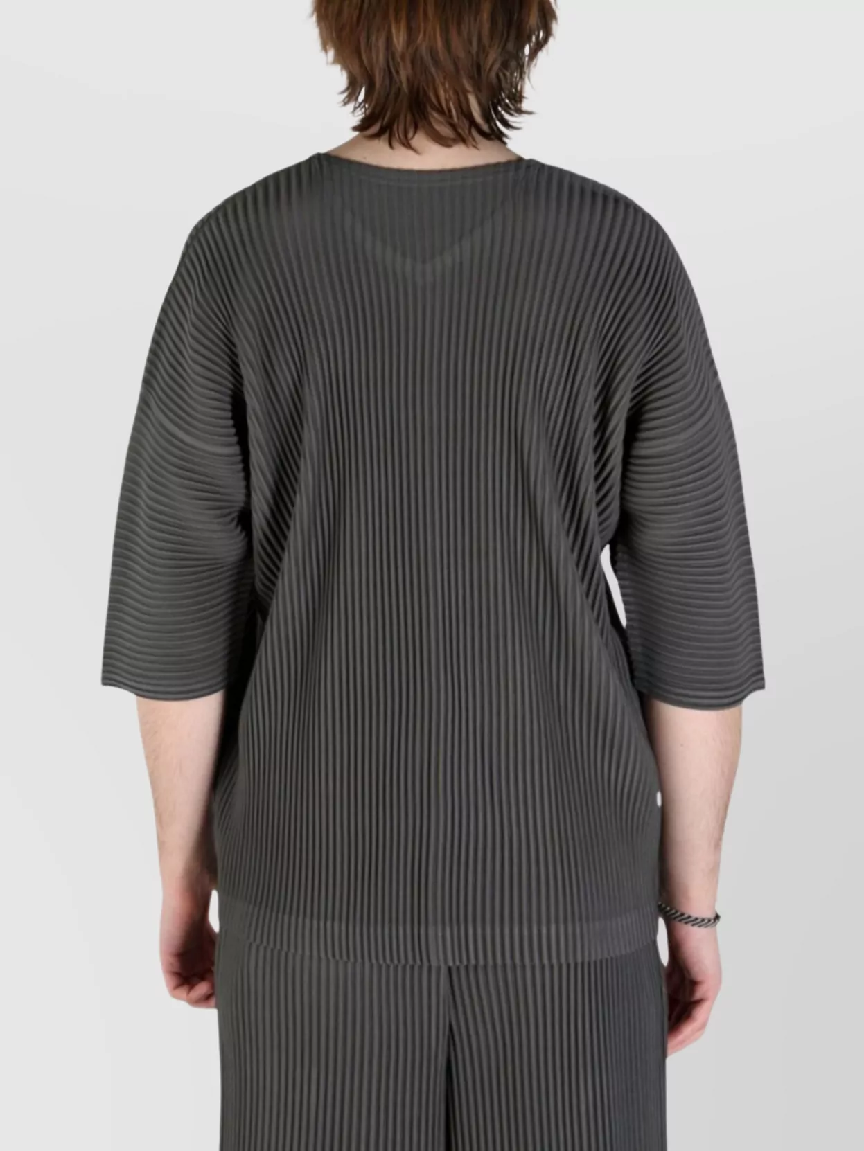 Homme Plisse Issey Miyake Ribbed Pleated Relaxed Fit T-Shirt
