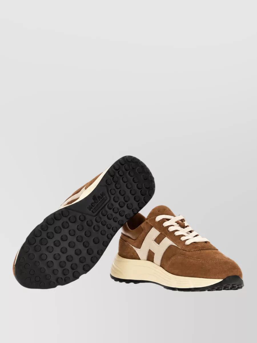 Hogan Suede Leather Low-Top Sneakers