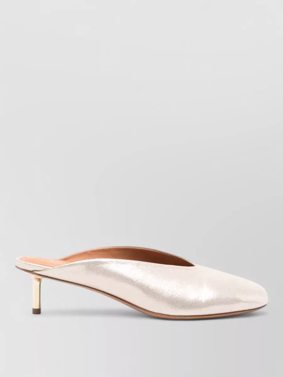 Forte Forte Flat Sandals Pointed Toe Metallic Finish