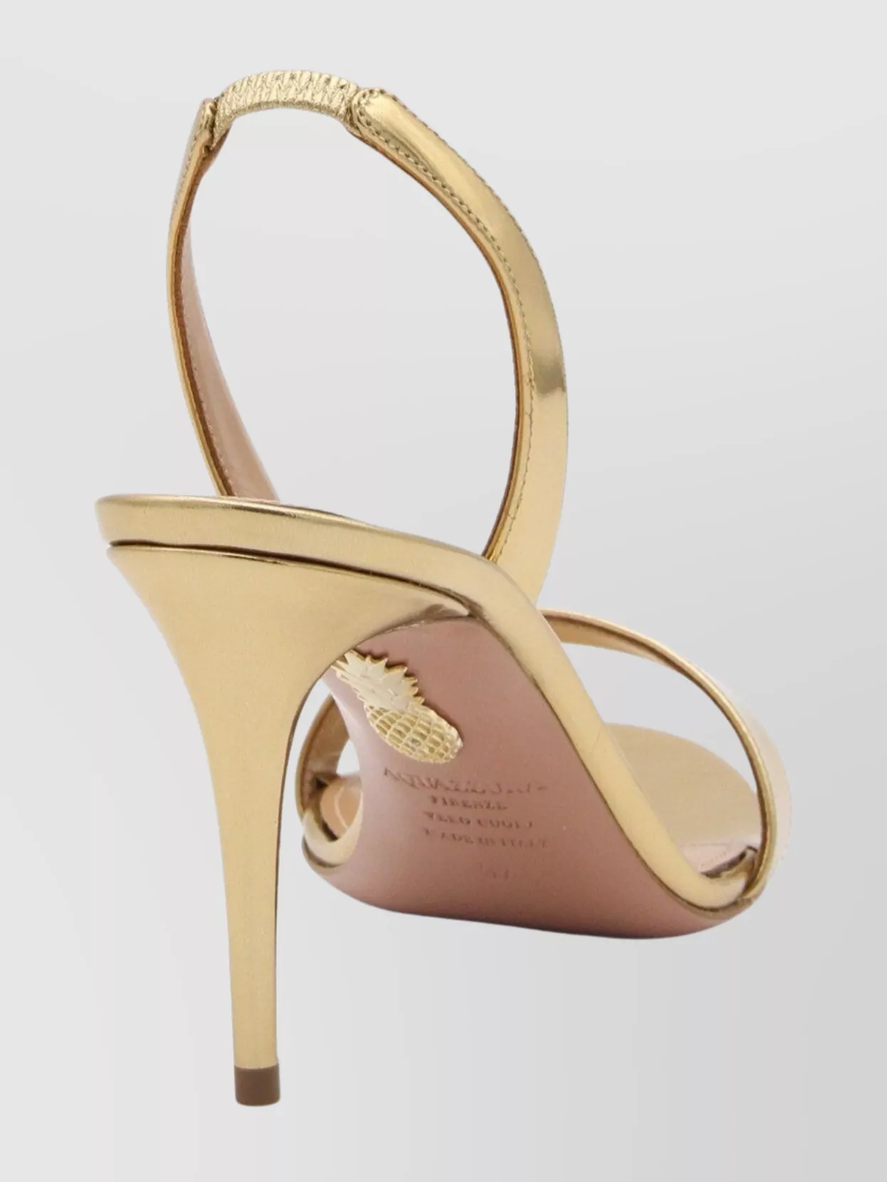 Aquazzura Open Toe Sandals Featuring Metallic Finish In Gold