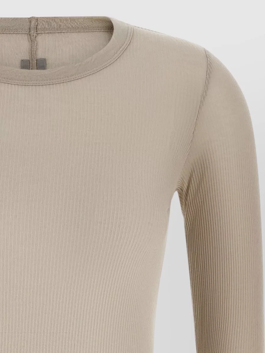 Rick Owens Silk Ribbed Long-Sleeve Top