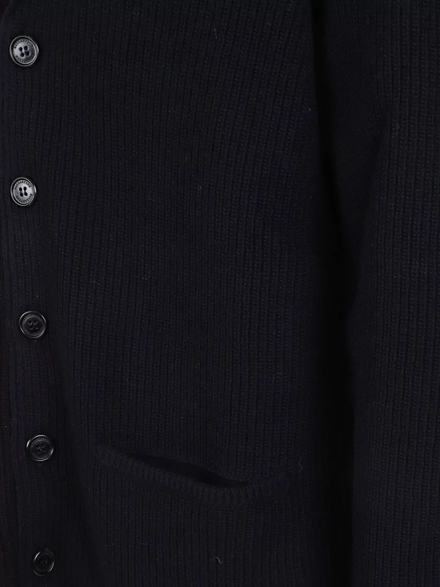 Ballantyne Ribbed Wool Shawl Collar Cardigan