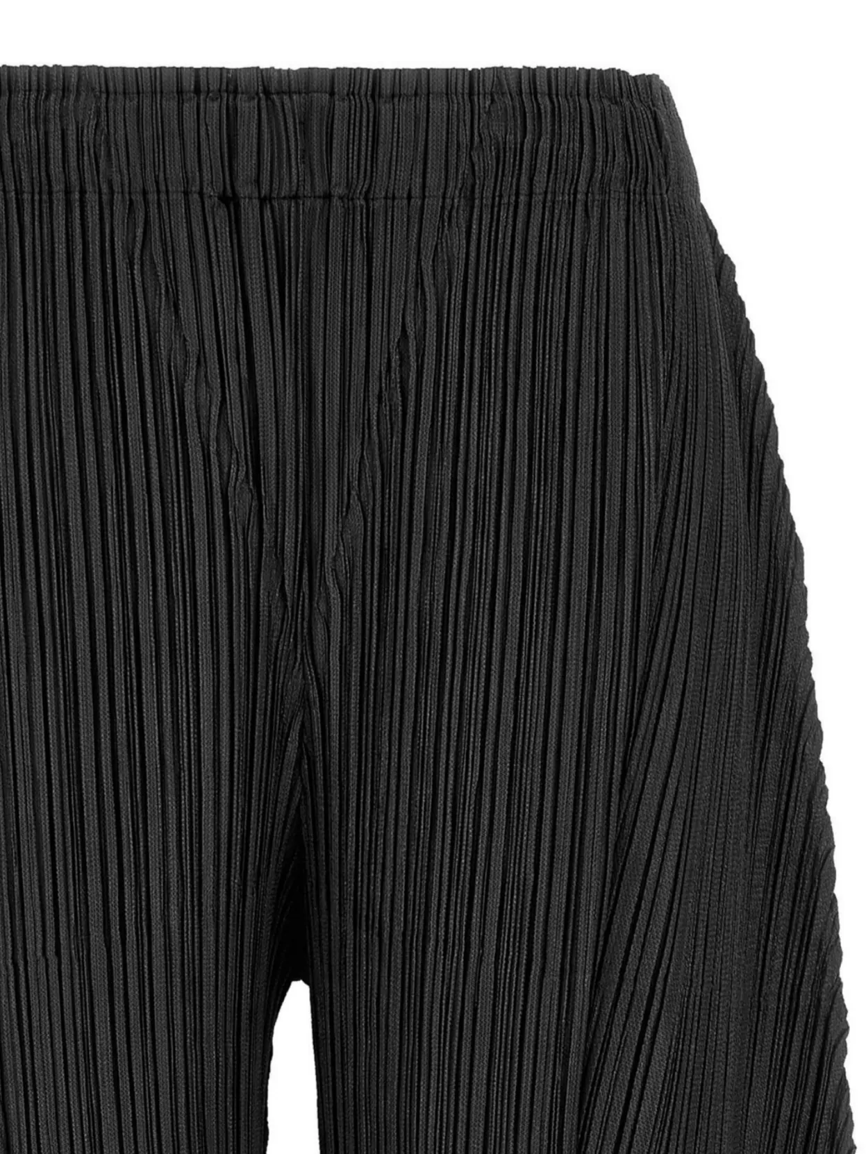 Pleats Please Issey Miyake Wide Leg Trousers Elastic Waistband
