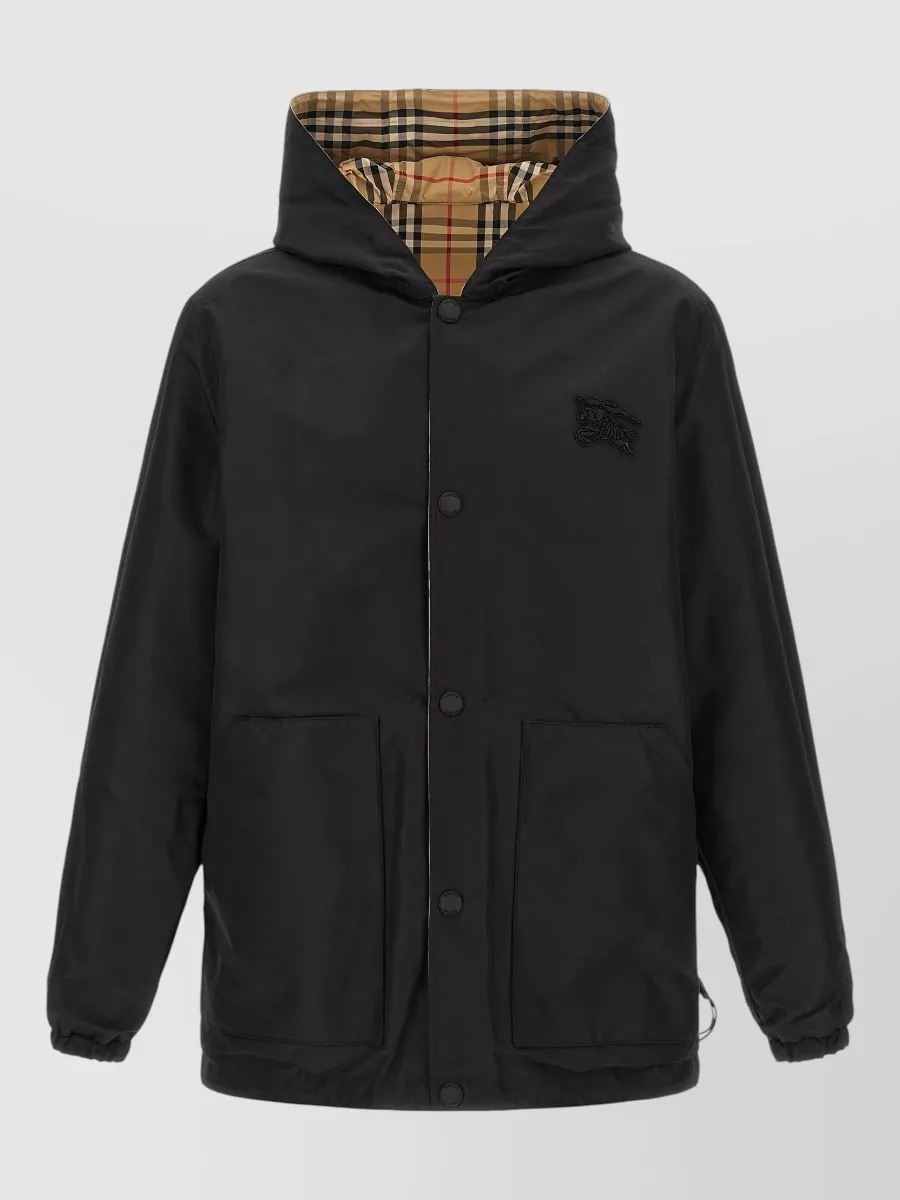 Burberry Rainford Hooded Reversible Jacket Elastic Cuffs