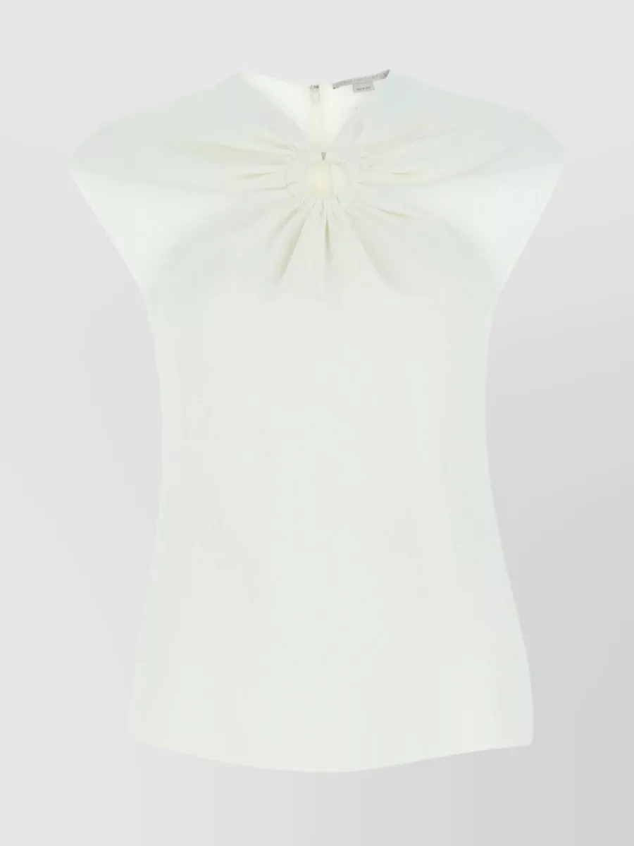 Shop Stella Mccartney V Neckline Sleeveless Top With Cut-outs In White
